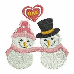 Snowman Love 07 machine embroidery designs