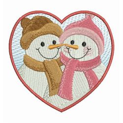 Snowman Love 09 machine embroidery designs