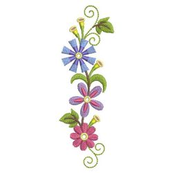 Heirloom Colorful Flowers 01 machine embroidery designs