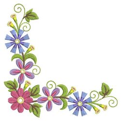 Heirloom Colorful Flowers 04 machine embroidery designs
