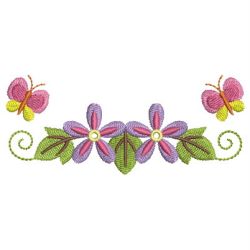 Heirloom Colorful Flowers 07 machine embroidery designs