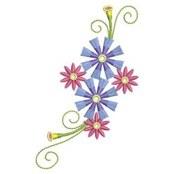 Heirloom Colorful Flowers 10 machine embroidery designs