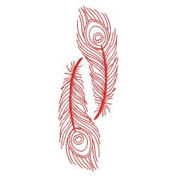 Redwork Peacock Feather 1 02(Sm) machine embroidery designs