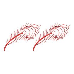 Redwork Peacock Feather 1 03(Sm) machine embroidery designs