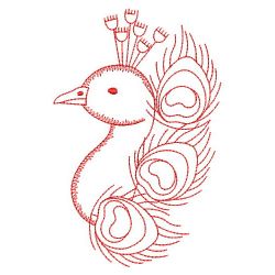 Redwork Peacock Feather 1 04(Md) machine embroidery designs