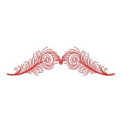 Redwork Peacock Feather 2 09(Sm)