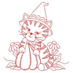 Redwork Kitten 02(Lg) machine embroidery designs