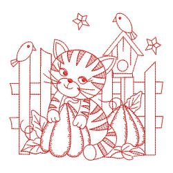 Redwork Kitten 03(Lg) machine embroidery designs