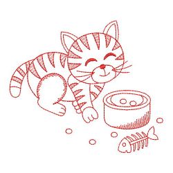 Redwork Kitten 04(Sm) machine embroidery designs
