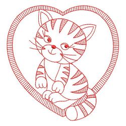 Redwork Kitten 06(Lg) machine embroidery designs