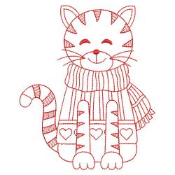 Redwork Kitten 08(Lg) machine embroidery designs