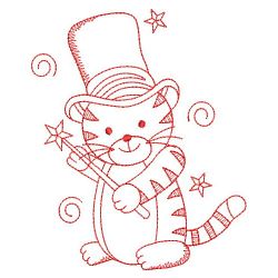 Redwork Kitten 09(Lg) machine embroidery designs