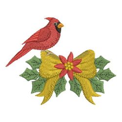 Colorful Christmas Birds machine embroidery designs