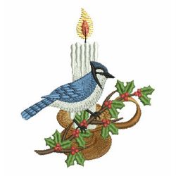 Colorful Christmas Birds 02 machine embroidery designs