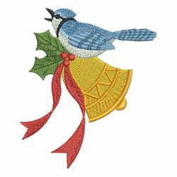 Colorful Christmas Birds 03 machine embroidery designs