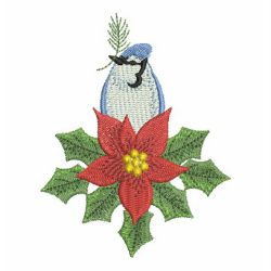 Colorful Christmas Birds 05 machine embroidery designs