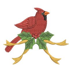 Colorful Christmas Birds 06 machine embroidery designs