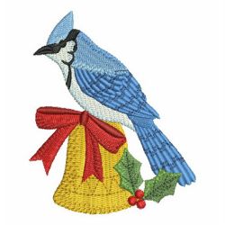 Colorful Christmas Birds 07 machine embroidery designs