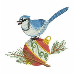 Colorful Christmas Birds 08 machine embroidery designs