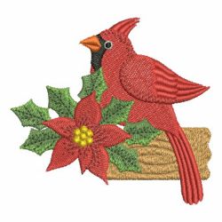Colorful Christmas Birds 09 machine embroidery designs