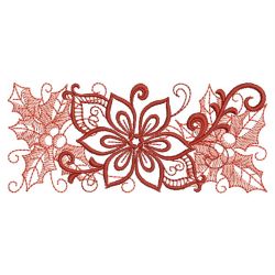 Heirloom Poinsettia 02(Sm) machine embroidery designs
