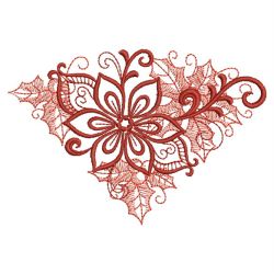 Heirloom Poinsettia 03(Sm) machine embroidery designs