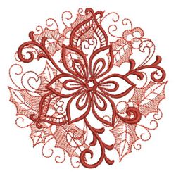 Heirloom Poinsettia 07(Sm) machine embroidery designs
