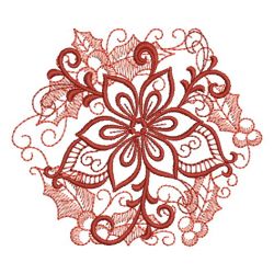 Heirloom Poinsettia 09(Sm) machine embroidery designs