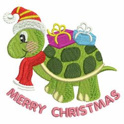 Festive Little Turtle machine embroidery designs