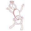 Redwork Monkey 09(Sm)