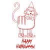 Redwork Halloween Cats(Md)