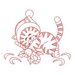 Redwork Christmas Cats 03(Md)