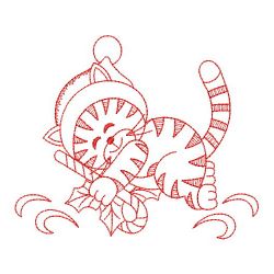 Redwork Christmas Cats 03(Lg)