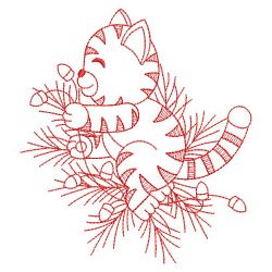 Redwork Christmas Cats 06(Md) machine embroidery designs