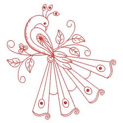 Redwork Folk Art Bird(Sm) machine embroidery designs