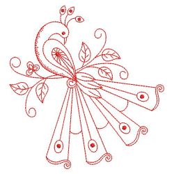 Redwork Folk Art Bird 01(Lg) machine embroidery designs