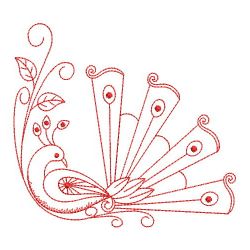 Redwork Folk Art Bird 02(Lg) machine embroidery designs