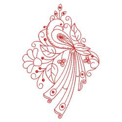 Redwork Folk Art Bird 06(Sm) machine embroidery designs