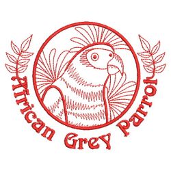 Redwork Parrots 01(Sm) machine embroidery designs