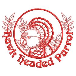 Redwork Parrots 02(Md) machine embroidery designs