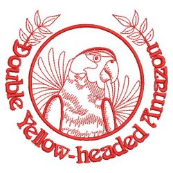 Redwork Parrots 07(Md) machine embroidery designs