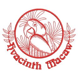 Redwork Parrots 10(Md) machine embroidery designs