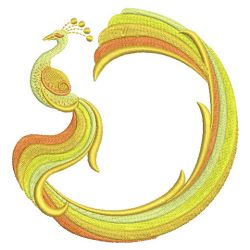 Heirloom Yellow Peacock 02(Lg) machine embroidery designs