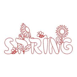 Redwork Spring 02(Md) machine embroidery designs