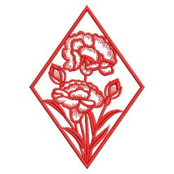 Redwork Month of Floral(Sm) machine embroidery designs