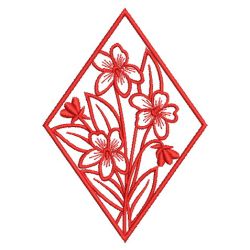 Redwork Month of Floral 03(Lg)