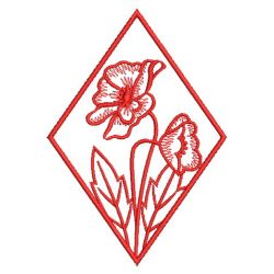 Redwork Month of Floral 12(Sm) machine embroidery designs