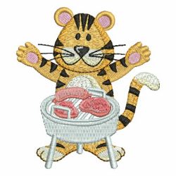 Tiger and Meat 01 machine embroidery designs