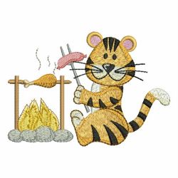 Tiger and Meat 04 machine embroidery designs
