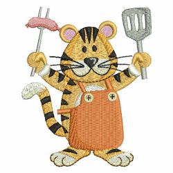 Tiger and Meat 10 machine embroidery designs